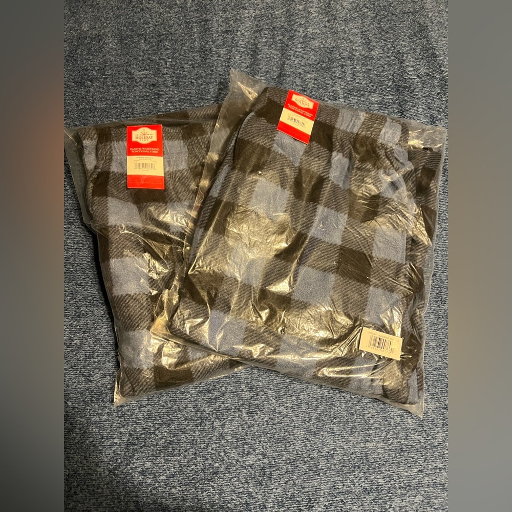 2 Buffalo Plaid Fleece Pajama Pants